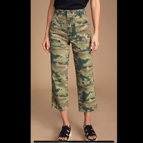 NWT FP Remy high waist camo crop jeans. - Picture 2 of 6